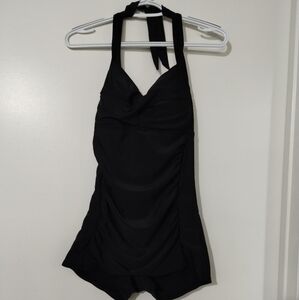 Elegant Black One Piece Bathing Suit
